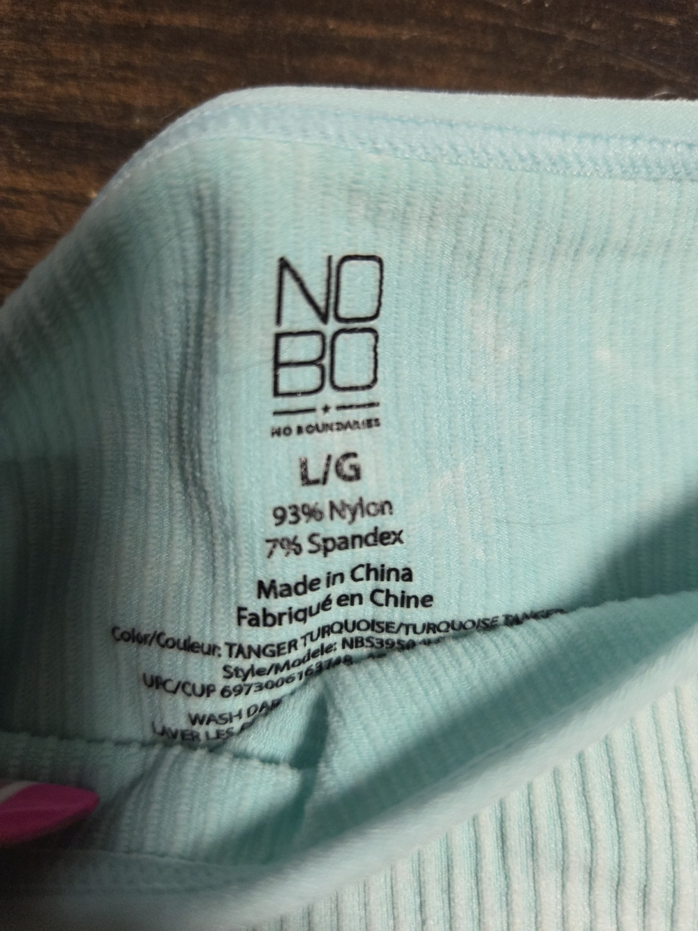 NOBO Light Aqua Ribbed Tank Top - Picture 3 of 3
